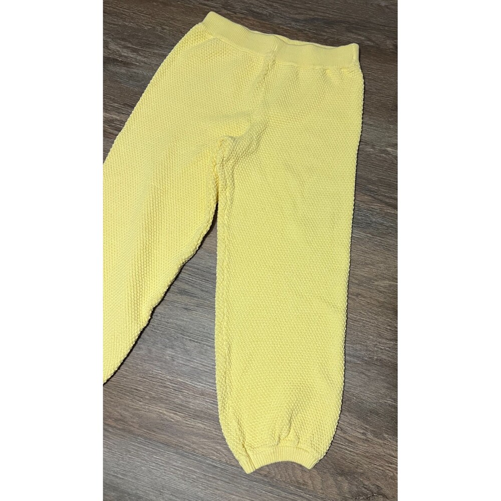 NWT FREE PEOPLE Hailee Waffle Stitch Cardigan & Pants In Yellow Tansy Sz Sm - Picture 13 of 16